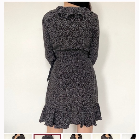 Club Monaco Polka Dot Wrap Dress - Picture 5 of 10